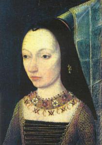 Anonymes Porträt der Margarete von York (Ausschnitt) Burgundische Niederlande, um 1468-70.jpg