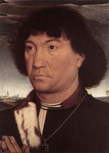 MEMLING, Hans Portrait of a Man at Prayer before a Landscape c. 1480.jpg